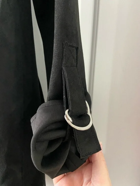 NWOT KUT From The Kloth Black Suede Long Coat - Picture 7 of 10